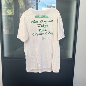 Banks Journal Cream Embroidered Tee XL